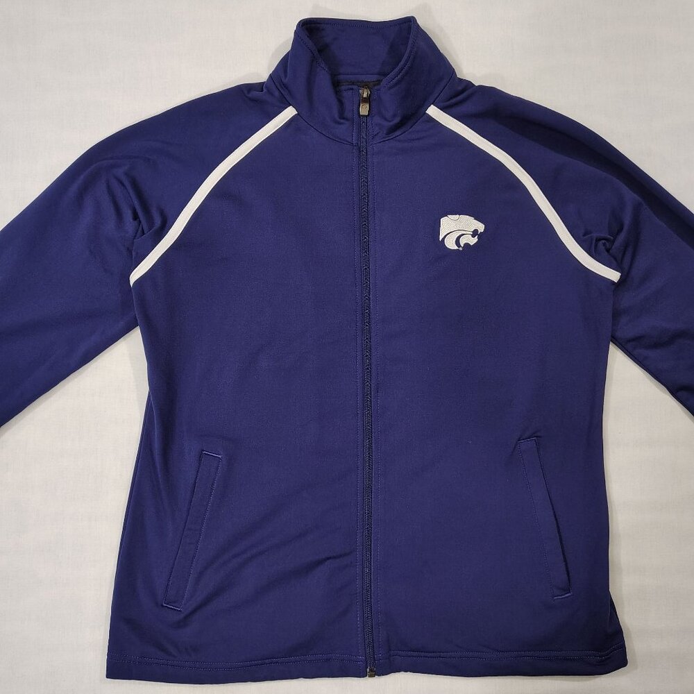 Kansas State Wildcats Track Jacket Womens M Every Man A Wildcat Zip Front Purple - Picture 6 of 16